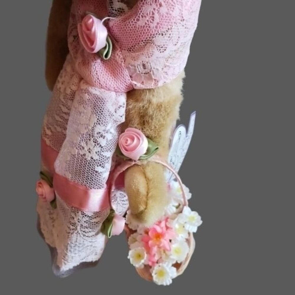 Annette funicello vtg flower girl bear pink lace dress - Picture 5 of 11